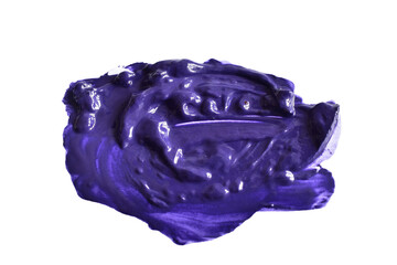 Fototapeta premium Purple watercolor stain on PNG background.