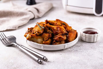 Chicken wings roasted in air fryer