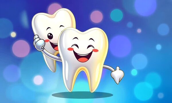 tooth with toothbrush