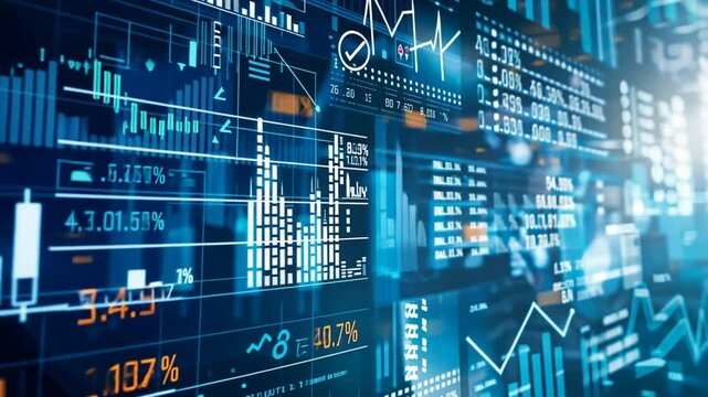 Datenanalyse auf digitalem Bildschirm mit Balkendiagramm