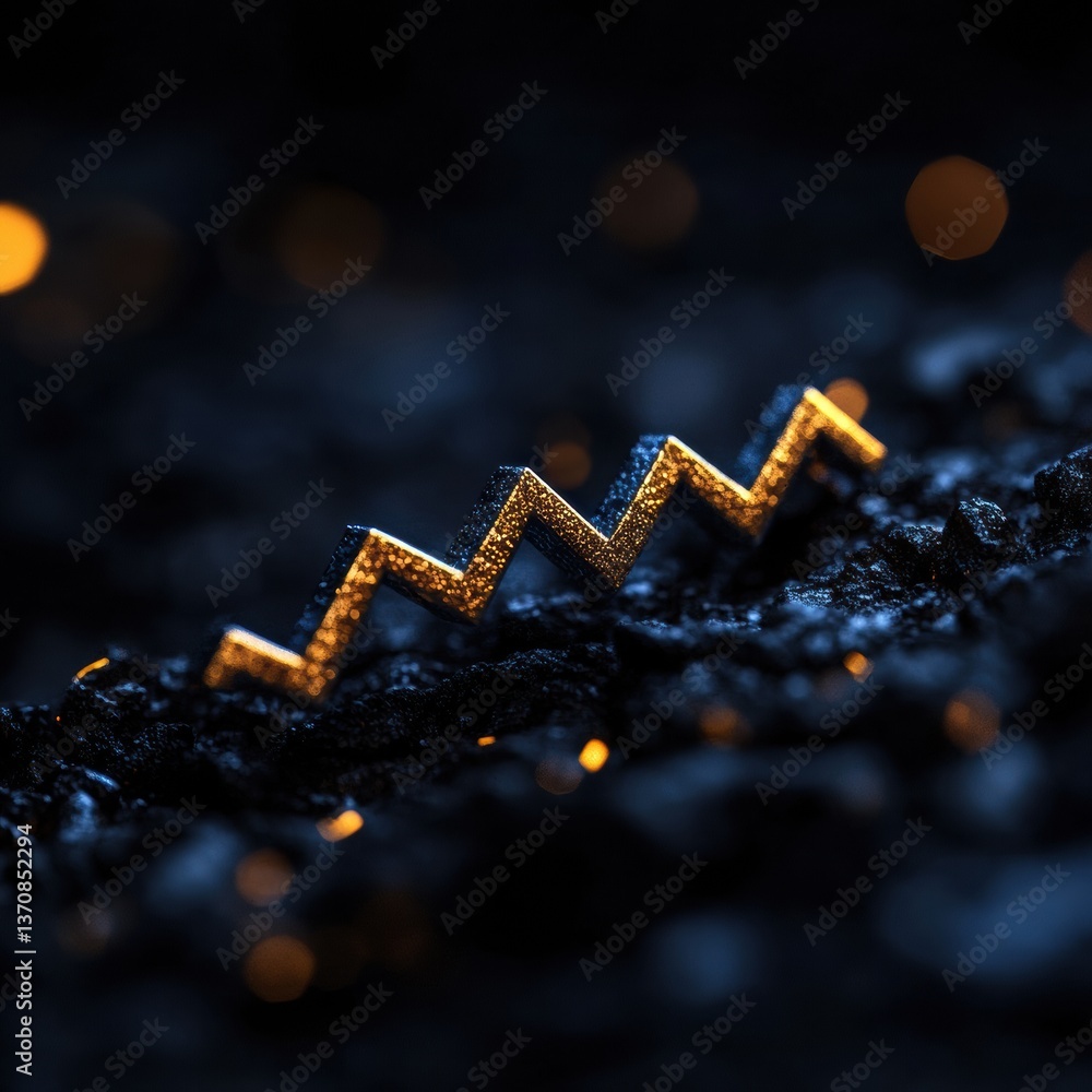 Poster Emerging Fintech Visualization Luminescent Market Trend Analytics with Holographic Data Mapping - Dynamic Economic Forecasting for Digital Transformation