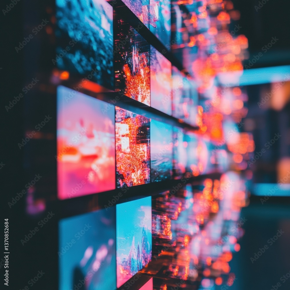 Aufkleber immersive media mosaic dynamic multi-screen content visualization for next-gen digital marketing and