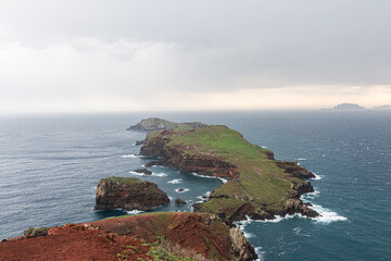 Narrow peninsula of Ponta de Sao Lourenco stretching into the Atlantic, Madeira