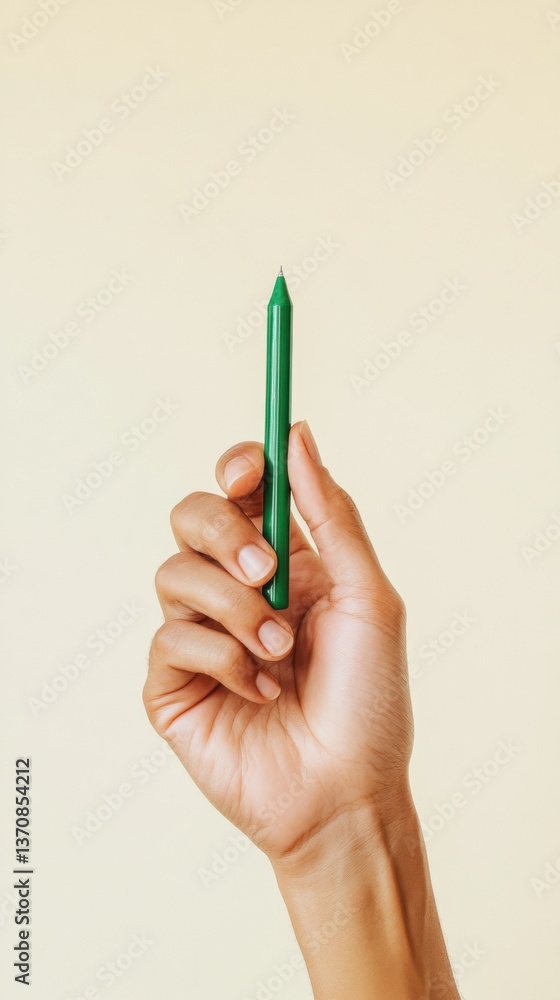 Poster minimalist digital creative gen z ergonomic design green stylus - innovative ux interface and creati