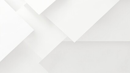 Abstract White Geometric Background with Textured Pattern and Tech-Inspired Layered Shapes