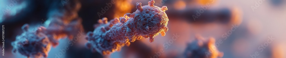 Aufkleber climate-responsive viral dynamics cutting-edge medical visualization of metapneumovirus pathogen - e