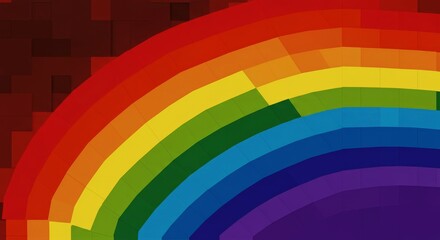 Obraz premium Colorful geometric abstract rainbow design on textured background 