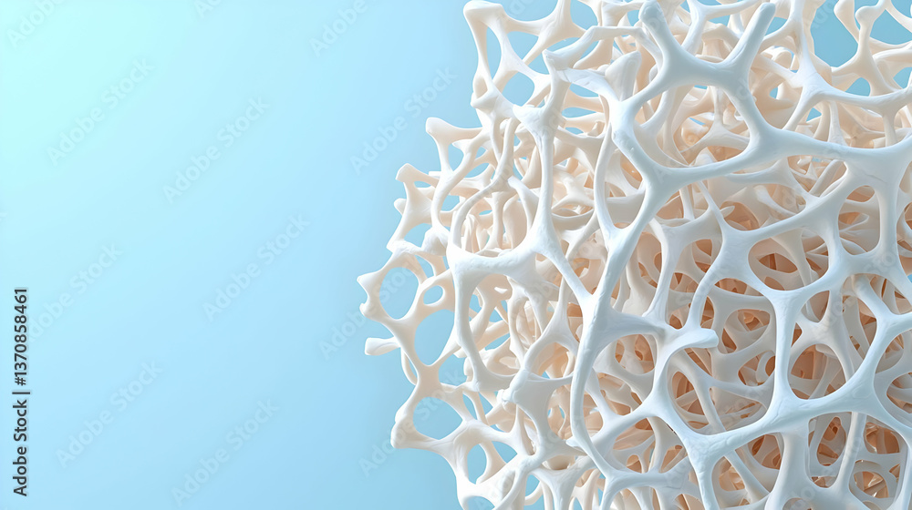 Poster abstract cellular structure design with pale white color