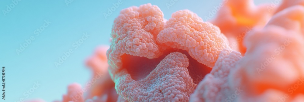 Leinwandbilder ethereal viral microstructure climate-responsive medical visualization of respiratory pathogen dynam