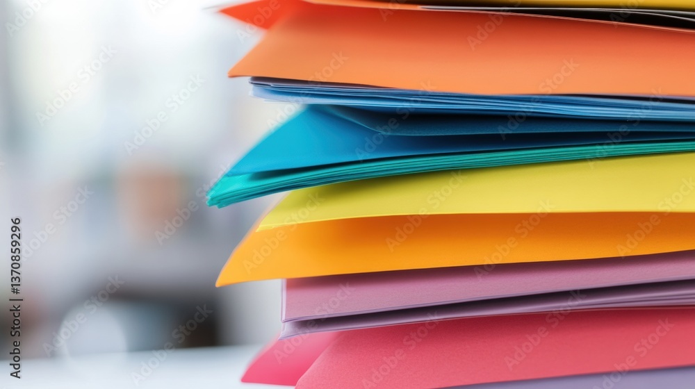 Poster Chromatic Workflow Optimization Vibrant Color-Coded Document Management for Agile Productivity and Next-Gen Business Intelligence Strategies