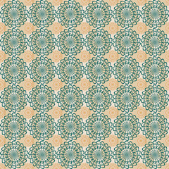 vector seamless pattern with geometric flowers graphic design print for fabric surface design packaging wrapping paper wallpaper