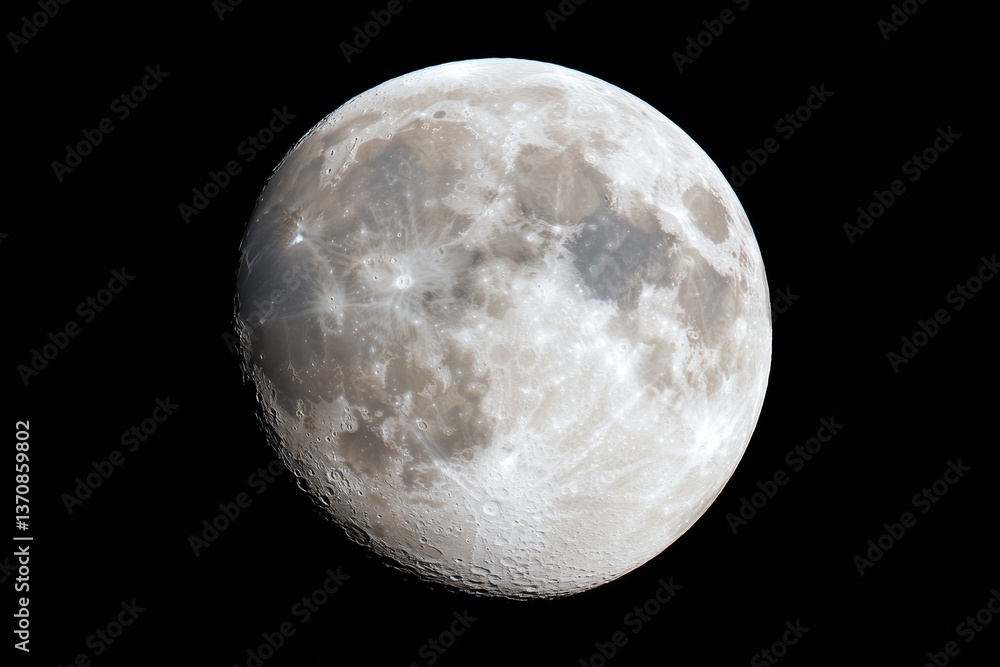 Poster lunar exploration paradigm high-resolution moon surface visualization for stem education, astronomic