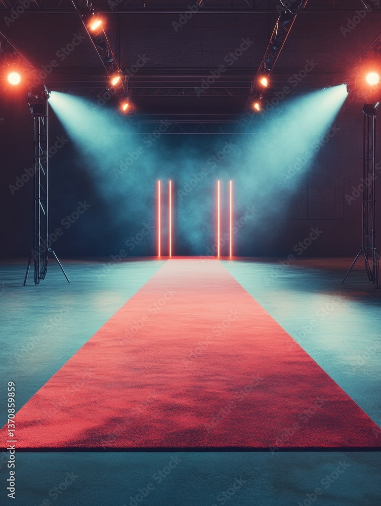 Aufkleber immersive corporate recognition futuristic red carpet event design with cinematic lighting - transfo