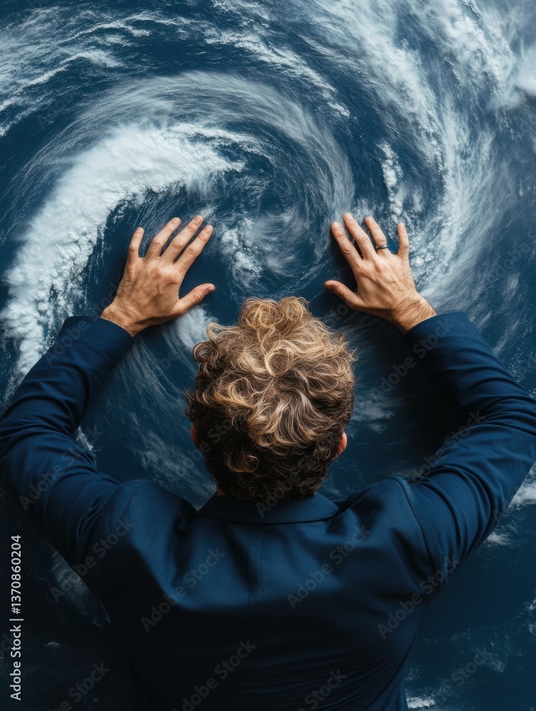 Aufkleber Immersive Climate Crisis Visualization AI-Powered Meteorological Insight into Extreme Weather Dynamics for Global Environmental Strategy and Predictive Analytics