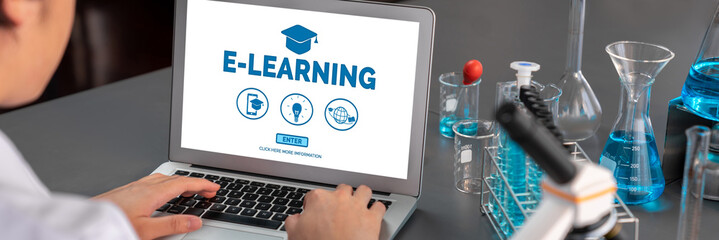 E-learning website with brisk sofware for student to study online on the internet network