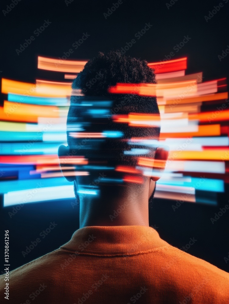 Poster Digital Identity Disruption Immersive AI-Powered Visualization of Technological Transformation and Personal Data Dynamics for Next-Gen Professional Innovation