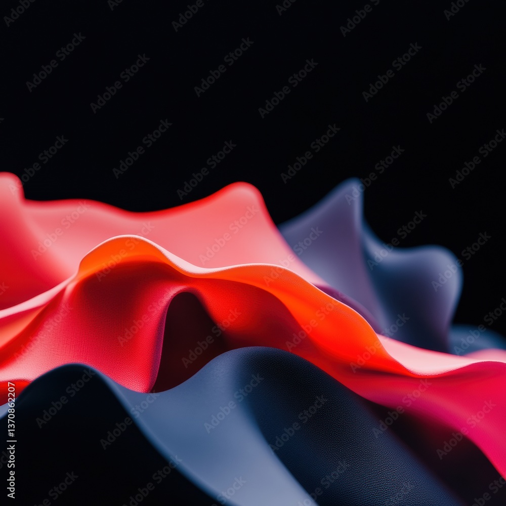Leinwandbilder Fluid Dynamics Abstract Gradient Wave Visualization - Immersive Digital Design Exploring Emotional Texture and Next-Gen Visual Innovation