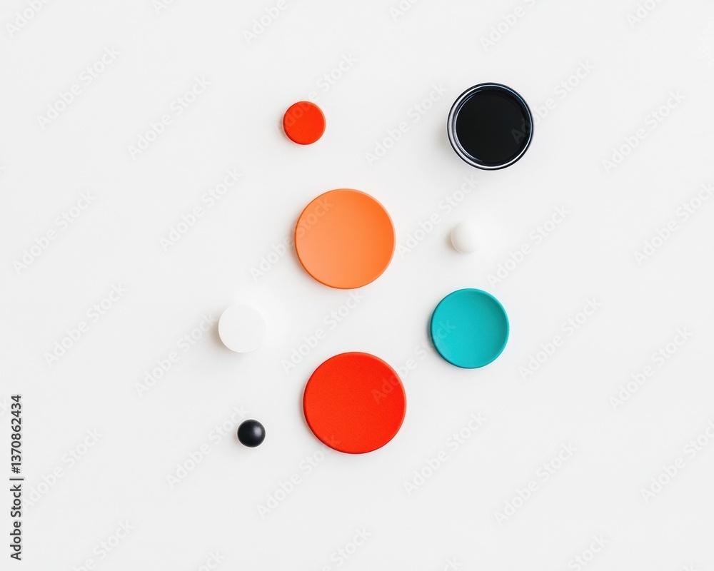 Aufkleber Minimalist Data Visualization Dynamic Color Palette Revealing Enterprise Connectivity and Innovative System Design for Modern Digital Transformation