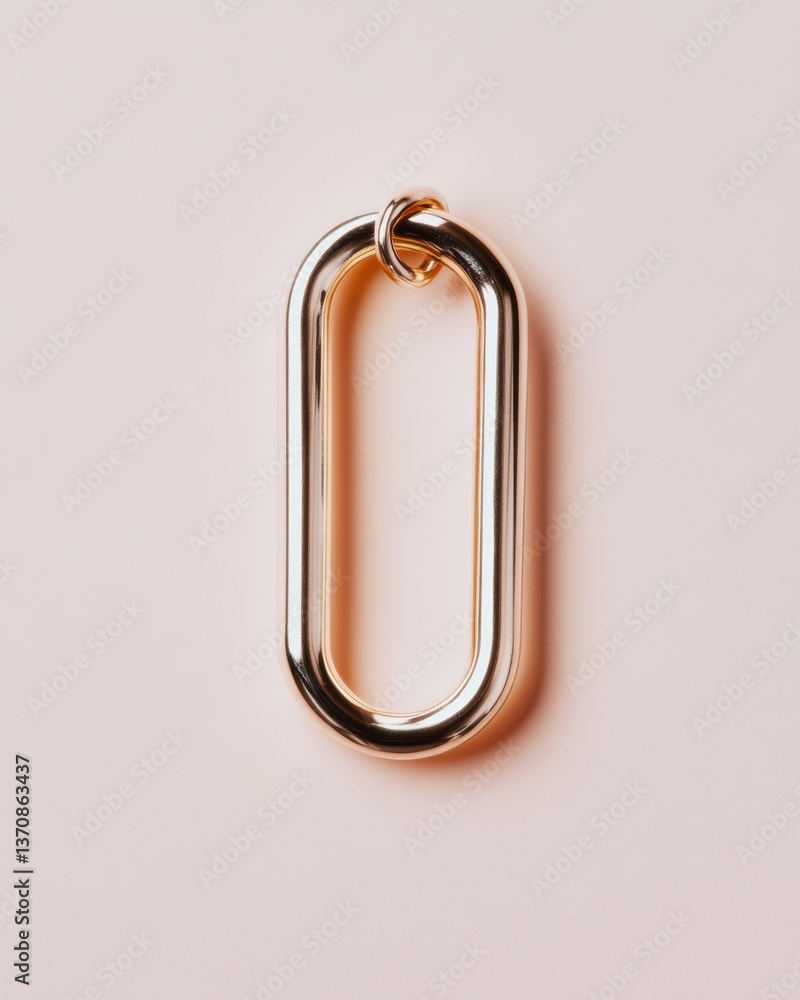 Aufkleber tax day precision sleek silver minimalist paper clip on soft blush - innovative business organizatio