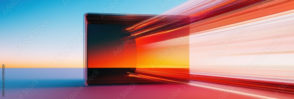 Poster Cybernetic Velocity Digital Transformation Meets Cinematic Motion Design - Next-Gen Tech Performance Visualization for Future Enterprise Branding
