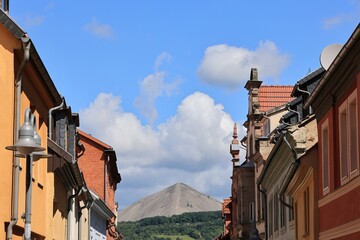 Blick in die Altstadt von Sangerhausen in Sachsen-Anhalt	