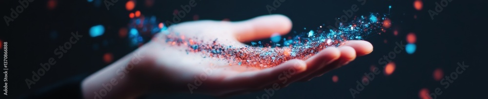 Poster Quantum Digital Transformation Immersive Data Visualization with Holographic Particle Flow - Next-Gen Tech Innovation Meets Human Interaction