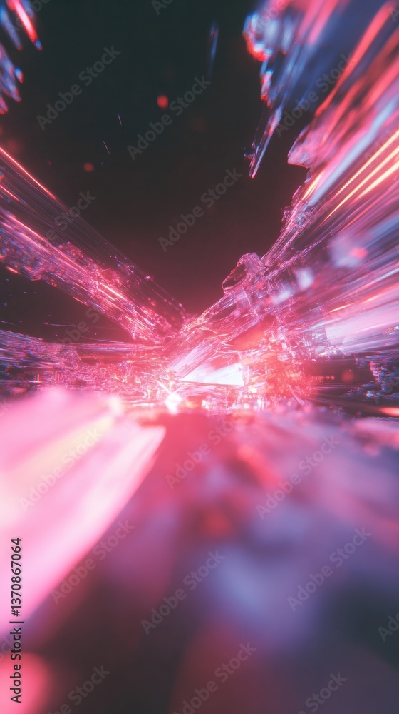 Poster Dynamic Tech Fusion Immersive Neon Cyberpunk Abstract with AI-Powered Visual Explosion for Next-Gen Digital Experiences and Creative Innovation