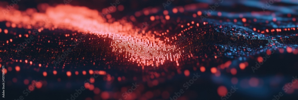 Leinwandbilder cybernetic waves immersive digital landscape revealing technological innovation in 8k quantum aesthe