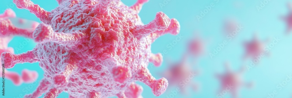 Poster climate-responsive scientific visualization hyper-detailed metapneumovirus particle for next-gen hea