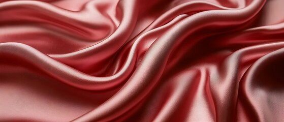 Obraz premium A close up image of flowing pink silk fabric