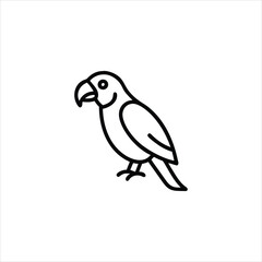 parrot on white background icon isolate