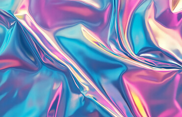 Holographic foil texture background iridescent metal gradient colorful surface abstract design material