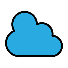 Cloud Vector Filled Icon Design