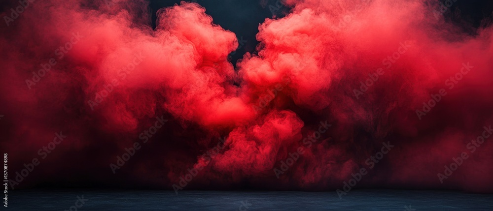Poster ethereal crimson smoke abstract background studio shot capturing dynamic movement and dramatic depth