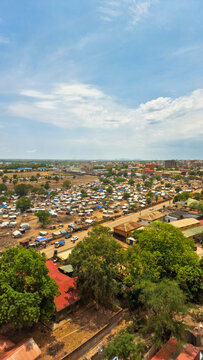 Juba downtown. Juba is the capital city of South Sudan