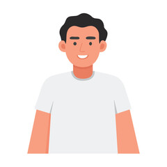 A man character illustration vector graphic for designer, a person character illustration, smiling face illustration
