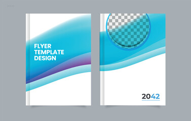 Wave. Set Abstract blue geometric modern annual report flyer Brochure leaflet, the presentation cover, magazine advertising. cover with an abstract background