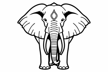 elephant cartoon isolated on white