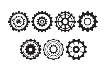 High-Quality Gear Icons for Mechanical and Engineering Designs