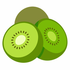Kiwi Fruits vector art illustration