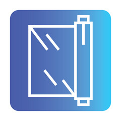 Plastic wrap line black icon. Vector isolated button.