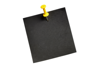 Pinned Black Reminder Note
