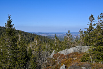 Ausblick vom Felsen Nußhardt im Fichtelgebirge