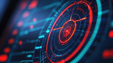 Advanced radar system detection in maritime operations technology close-up futuristic environment