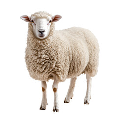 Fototapeta premium Realistic Sheep Isolated on Transparent Background for Creative Use
