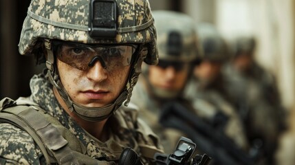 Military training exercise in urban environment documentary photography tactical defense perspective