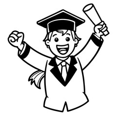 graduate with diploma