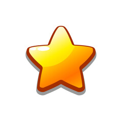 A vibrant, cartoon-style star icon. Perfect for games, apps, loot crates, rewards, or in-game purchases. Enhance your UI with this eye-catching present icon