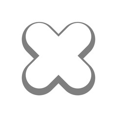 White simple icon close. Perfect for games, apps, loot crates, rewards, or in-game purchases.