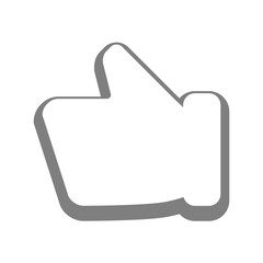 Obraz premium White simple icon hand like. Perfect for games, apps, loot crates, rewards, or in-game purchases.